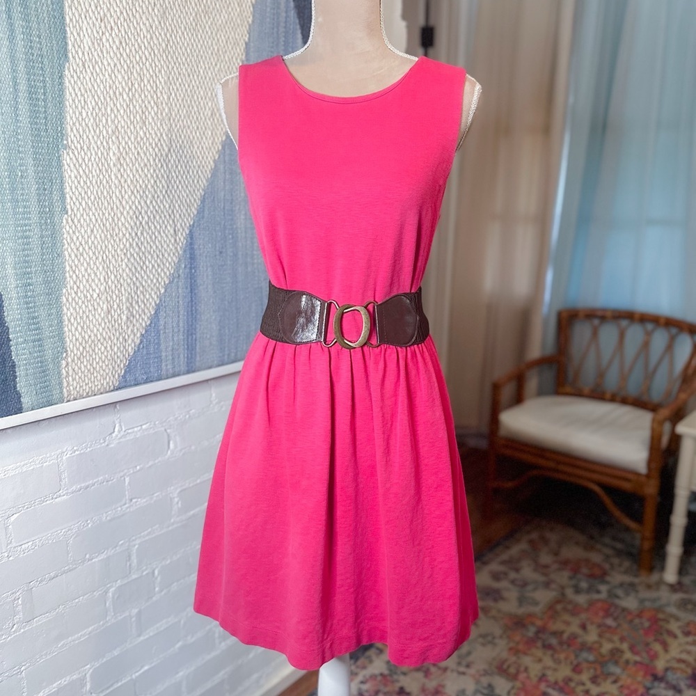 J.Crew Pink Thick and Heavy Cotton Blend Structured Dress